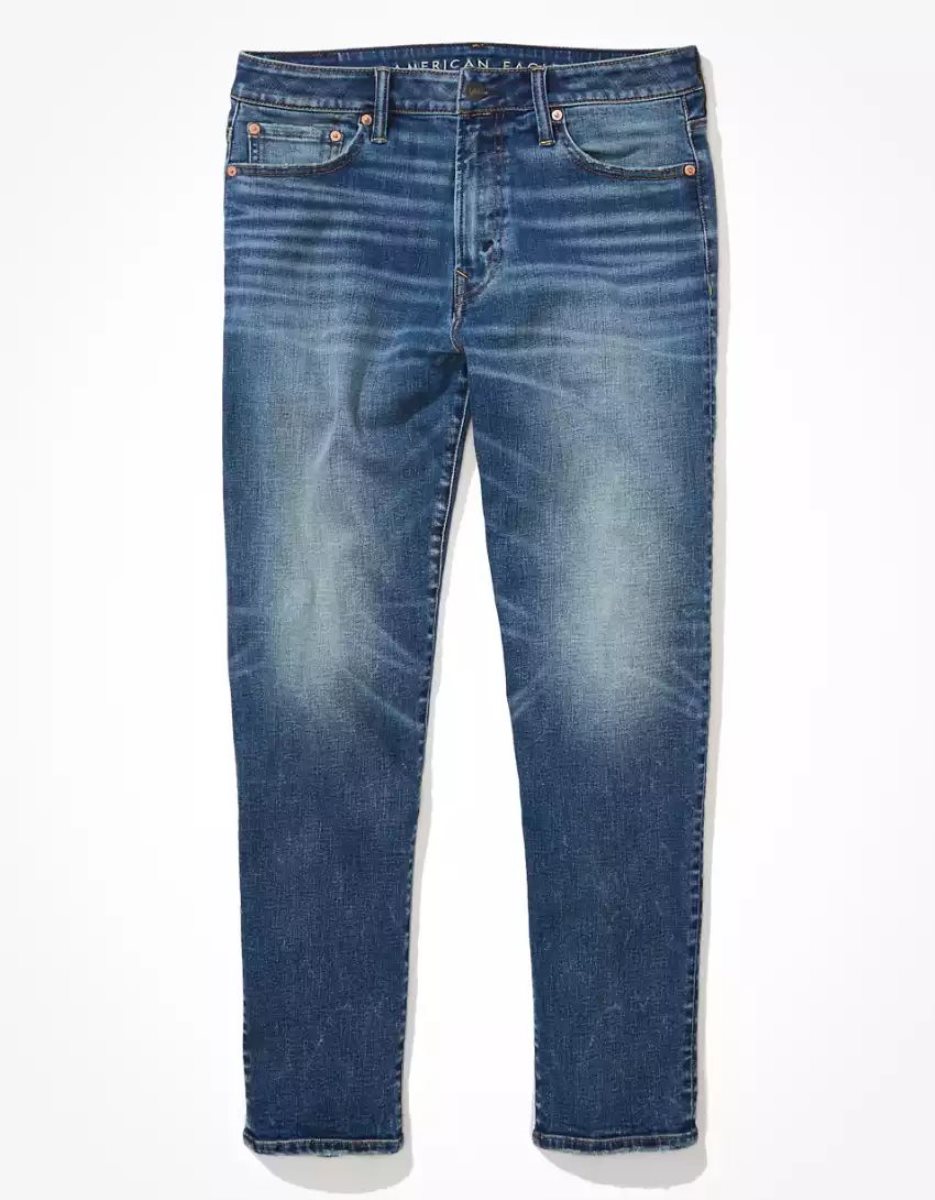 Jean American Eagle AE AirFlexBaggy Indigo Foncé Homme | WRM-69165104